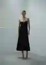 Vestido Glowbar Negro Talla M Mujer Mango