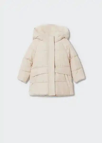 Abrigo Anorak Sacher Crudo Talla 70 Niñas Mango