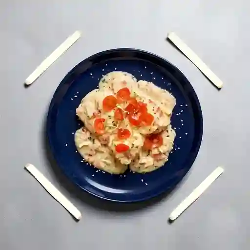 Brushetta de Pollo y Tocineta