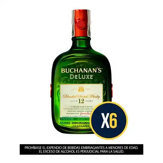 Buchanan's Whisky 12 Years 6 x 750 mL