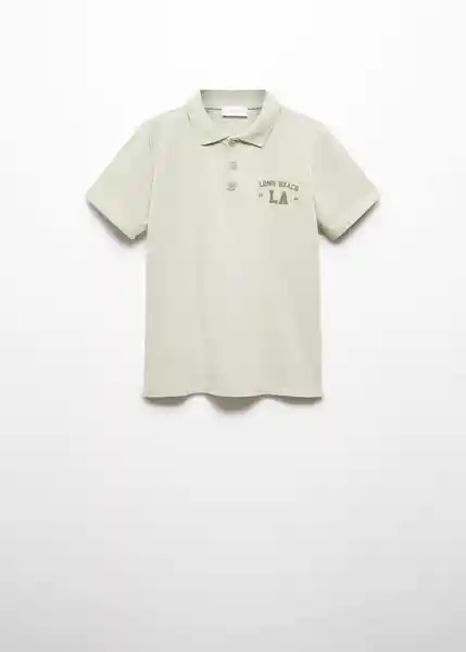 Camiseta Polo Ángel Verde Talla 06 Niños Mango