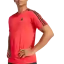 Adidas Camiseta Tr-Es Base 3S Manga Corta de Hombre Rojo Talla S
