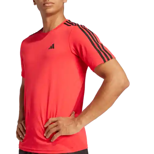 Adidas Camiseta Tr-Es Base 3S Manga Corta de Hombre Rojo Talla S