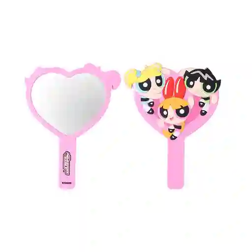 Espejo de Mano Forma de Corazón Las Chicas Superpoderosas Miniso