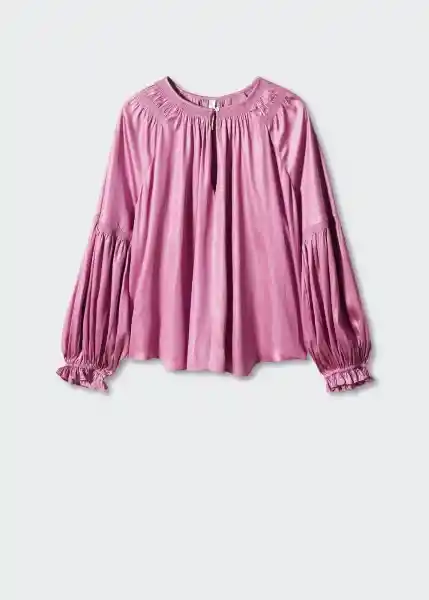 Blusa Nimes Rosa Talla XS Mujer Mango