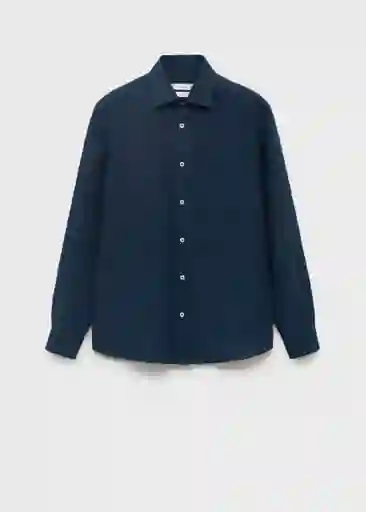 Camisa Avispa Navy Talla M Hombre Mango