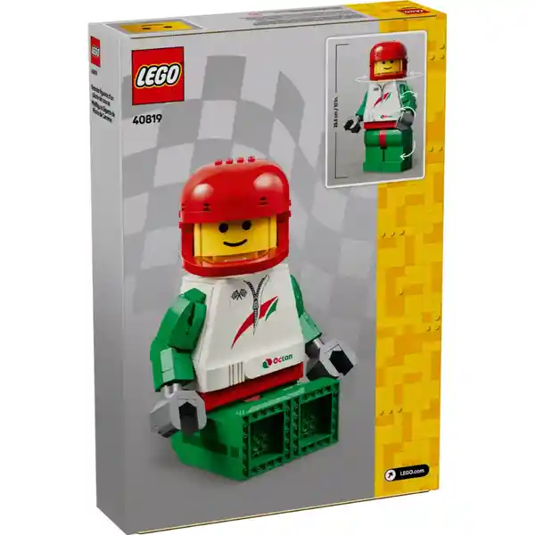 Set Construcción Mini Figura Gigante de Piloto de Carreras Lego