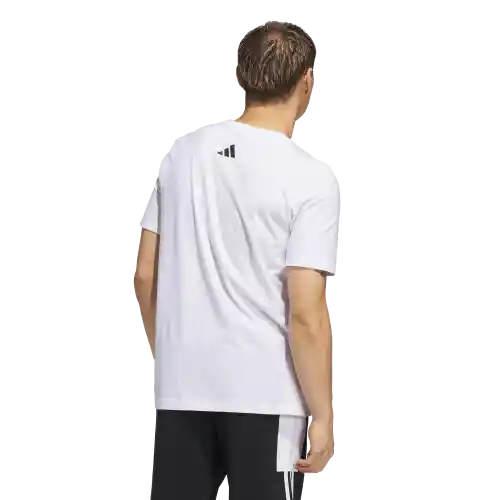 Adidas Camiseta Manga Corta M Lin Sj T de Hombre Blanco Talla L
