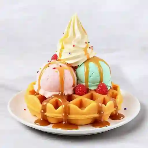 Bubble Waffle De Helado Frutal