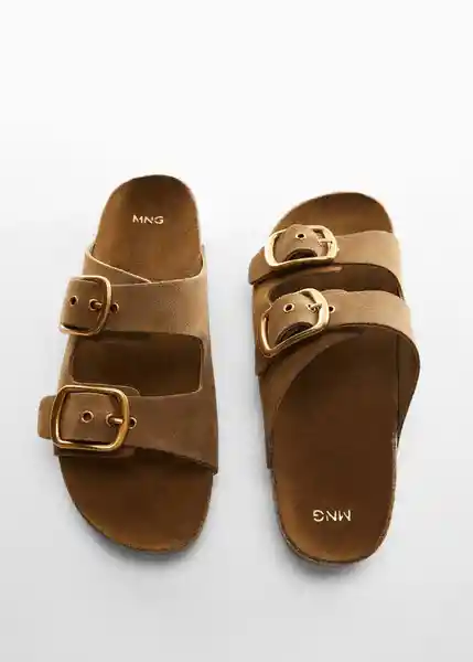 Sandalias Micky Camel Talla 37 Mujer Mango