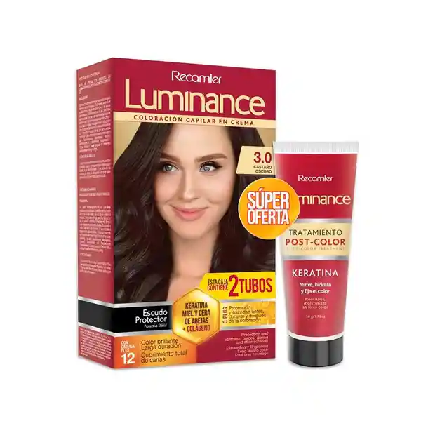 Tinte Luminace Tono 3.0 + Tratamiento Post Color Kerat