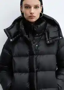 Abrigo Anorak Winter Negro Talla XS Mujer Mango