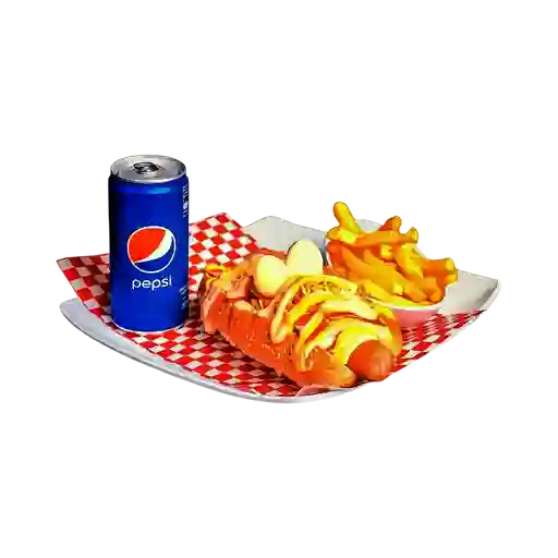 Combo super american hot dog