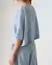 Camisa Mujer Azul Talla S 612G005_AZU144210 Americanino