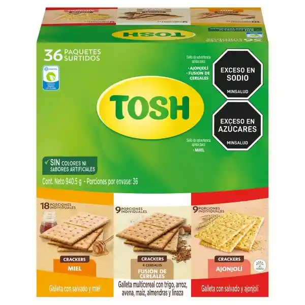 Tosh Galleta Crackers en Sabores Surtidos