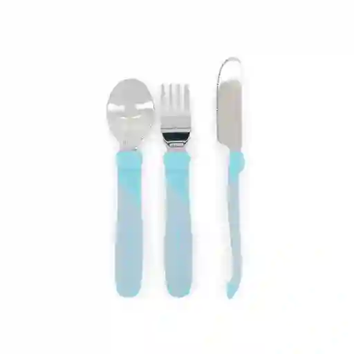 Twistshake Set Cubiertos Azul 12M+