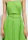 Vestido Fortuny7 Verde Talla XS Mujer Mango