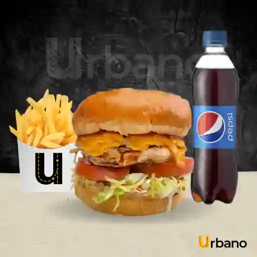 Combo burger cerdo ahumado