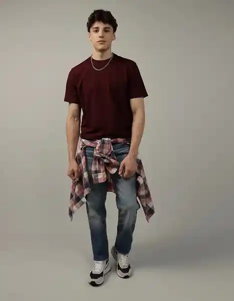 Camiseta Hombre Borgoña Talla XXXL American Eagle 11641539