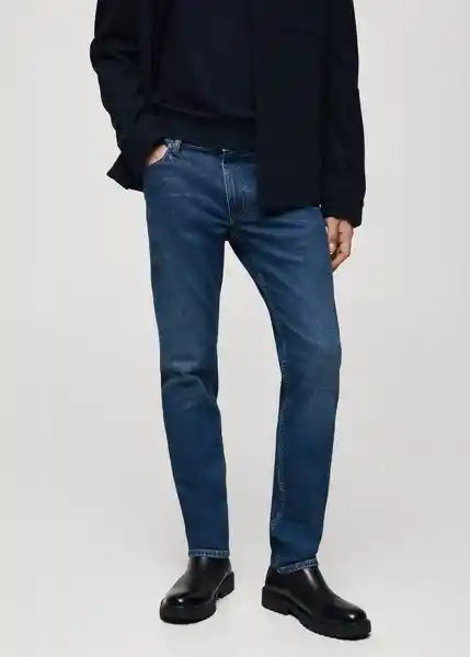 Jean Jan Tejano Oscuro Talla 36 Hombre Mango