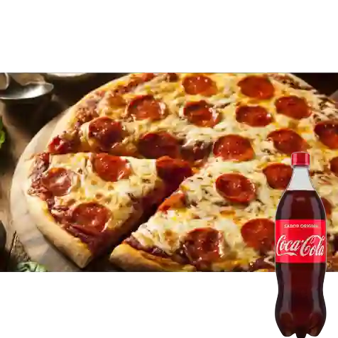 Peperoni 8 Porciones + Cocacola 1,5 Lts