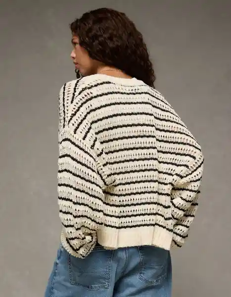 Suéter Tejido Mujer Negro Talla Medium 1557032 American Eagle