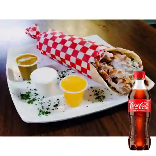 Combo Shawarma Mediana + Coca Cola Original 400 ml
