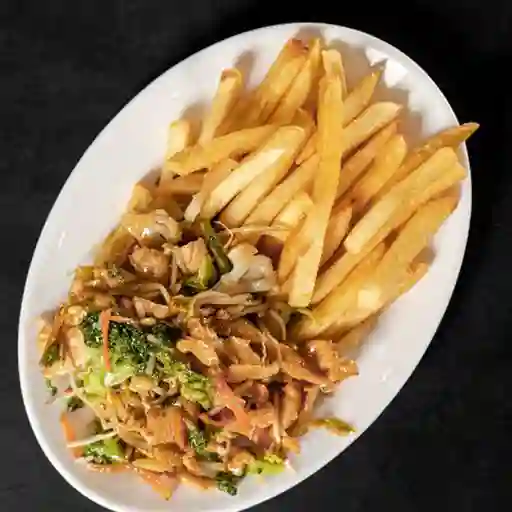 Arroz Chino y Papas a la Francesa