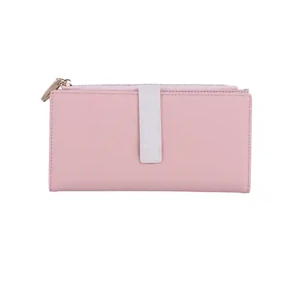 Cartera Para Mujer Larga Diseño Con Cinta Rosa Miniso