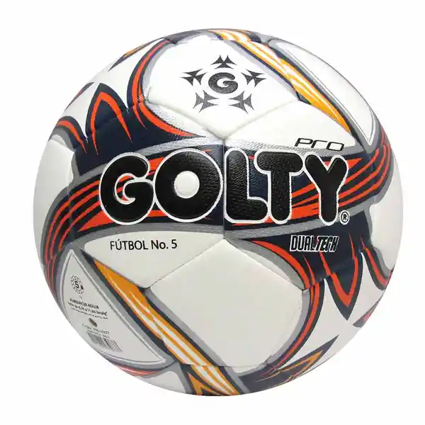 Golty Balón de Futbol Pro Dual Tech Blanco y Rojo