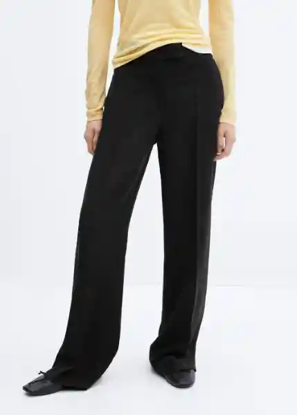 Pantalón Carlos Negro Talla 50 Mujer Mango