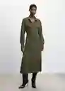 Vestido Wishes Khaki Talla S Mujer Mango