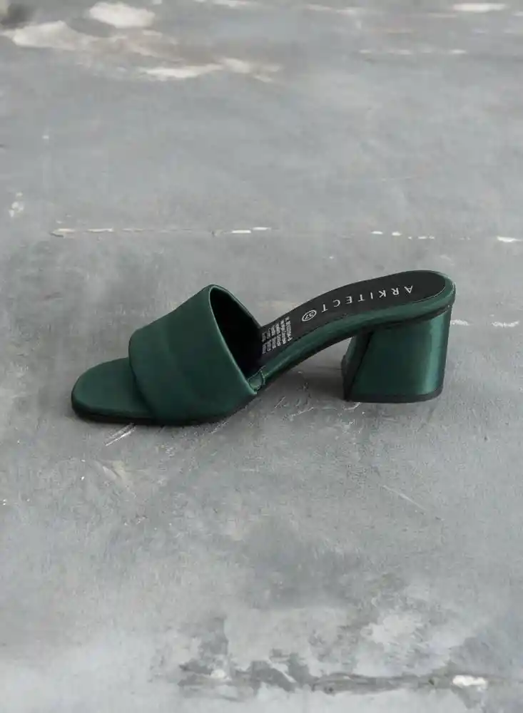 Sandalias Tacón Verde Talla 39