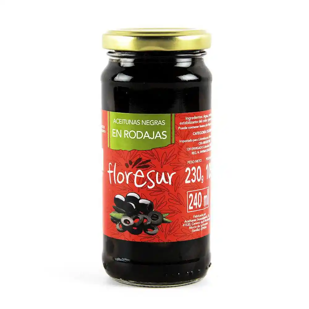 Floresur Aceitunas Negras en Rodajas