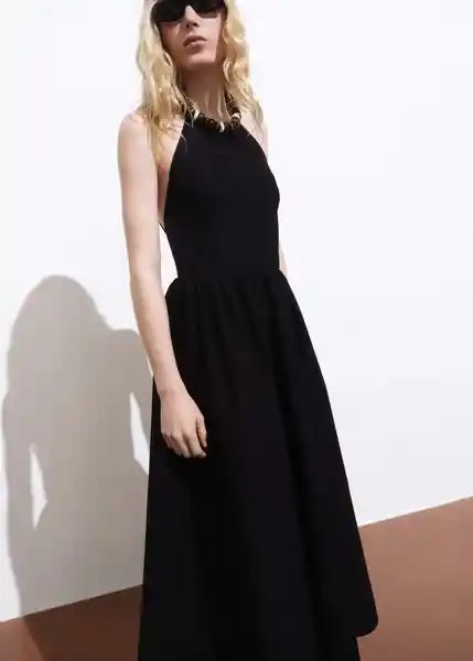 Vestido Audrey Negro Talla S Mujer Mango