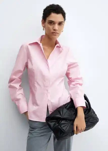 Camisa Sofía Rosa Talla S Mujer Mango