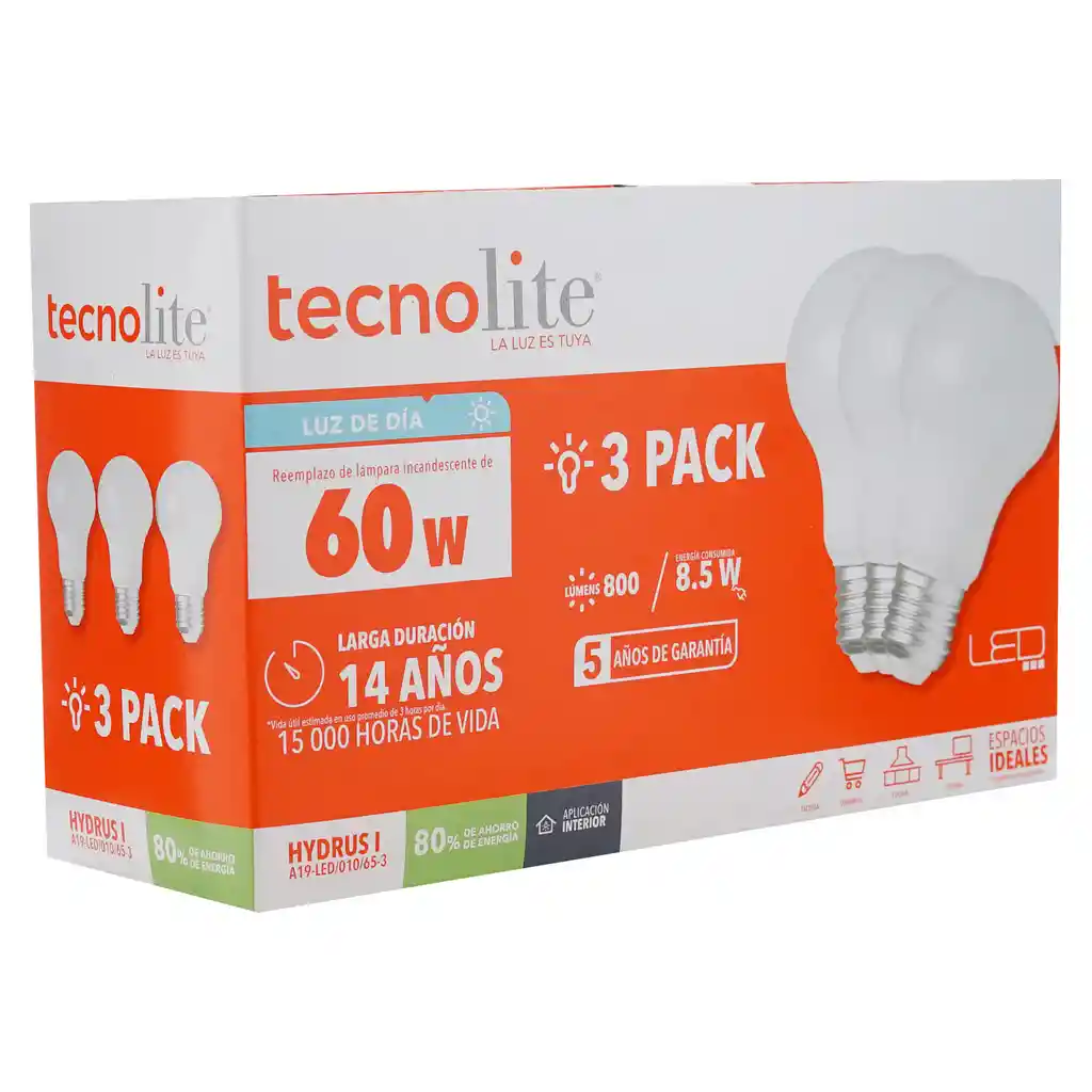 Tecno Lite Pack Focos Led 8.5W