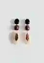 Pendientes Aida Granate Talla 99 Mujer Mango