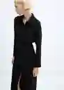 Vestido Bubble-A Negro Talla M Mujer Mango