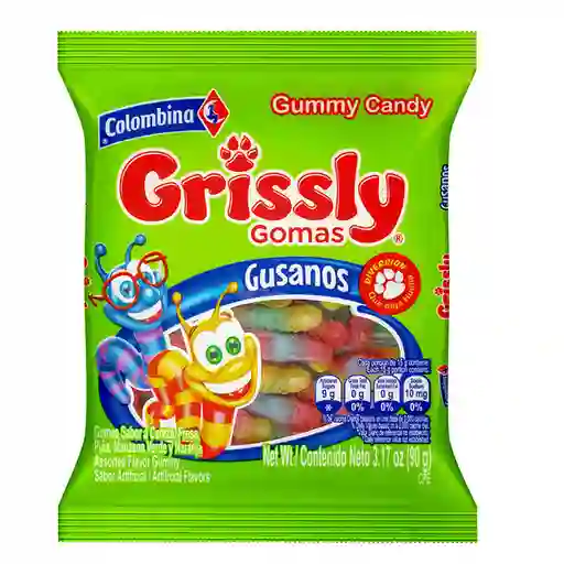 Grissly Gomas Dulces Gusanos Sabores Variados