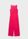 Enterizo Mono Lionela Fresa Talla XS Mujer Mango