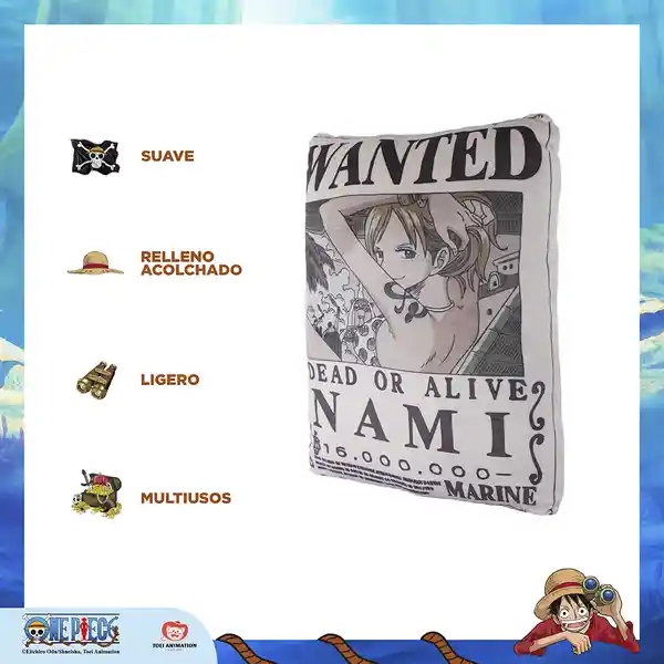 Almohada Cojín Nami Serie One Piece Variado 16 in Miniso