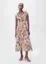 Vestido Apple Crudo Talla L Mujer Mango