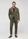 Blazer Americana Jon Khaki Talla 52 Hombre Mango