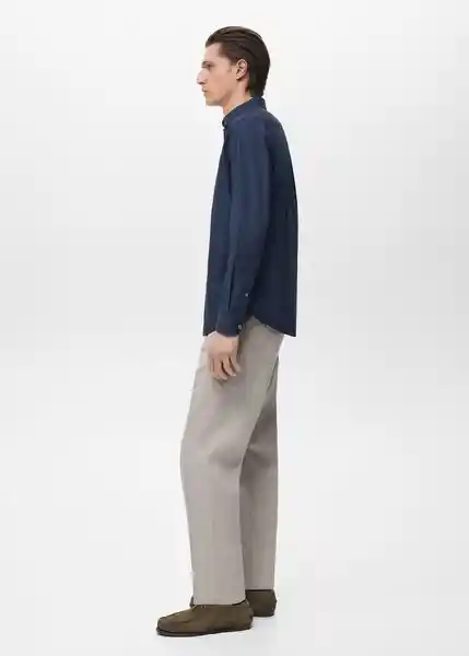 Camisa Play Navy Talla M Hombre Mango