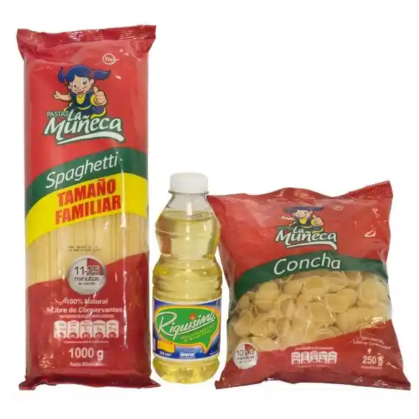 La Muñeca Spaguetti + Concha + Aceite Gratis