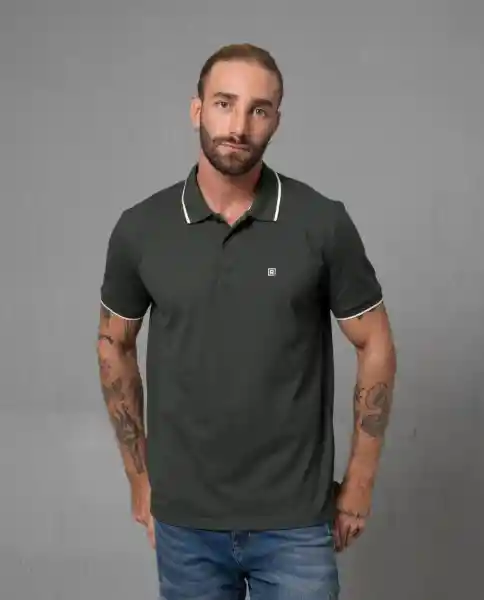 Camiseta Polo Hombre Verde L 190G101_VER195411 Rifle