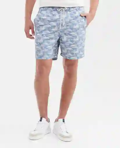 Short Fish Swimwear Azul Empolvado Medio Talla M Chevignon