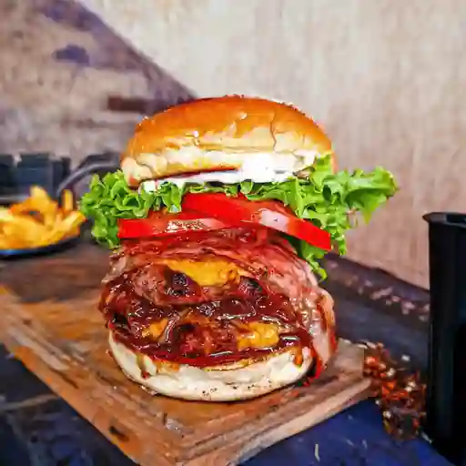 Hamburguesa dos disparos