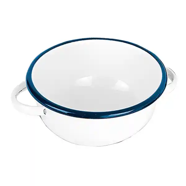 North Tazón Peltre Con Asas Blanco 14 cm